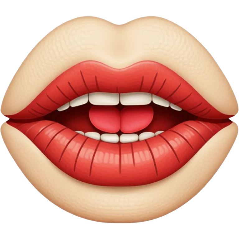 Lips stitched shut  emoji