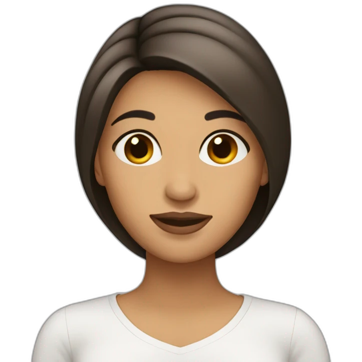 Latina with straight hair emoji