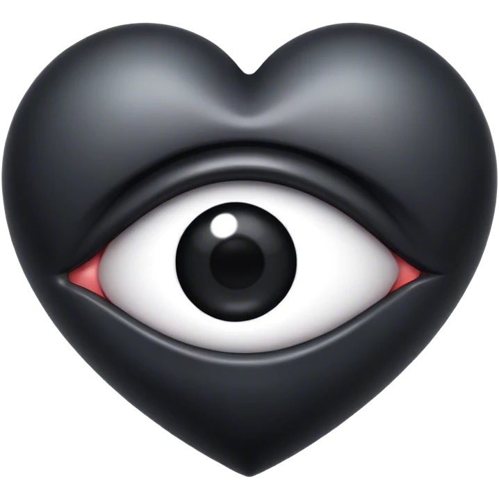 Black eye inside black heart emoji