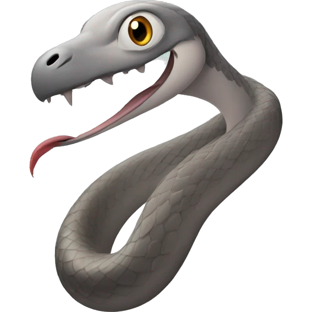 snake with a pigeon face emoji