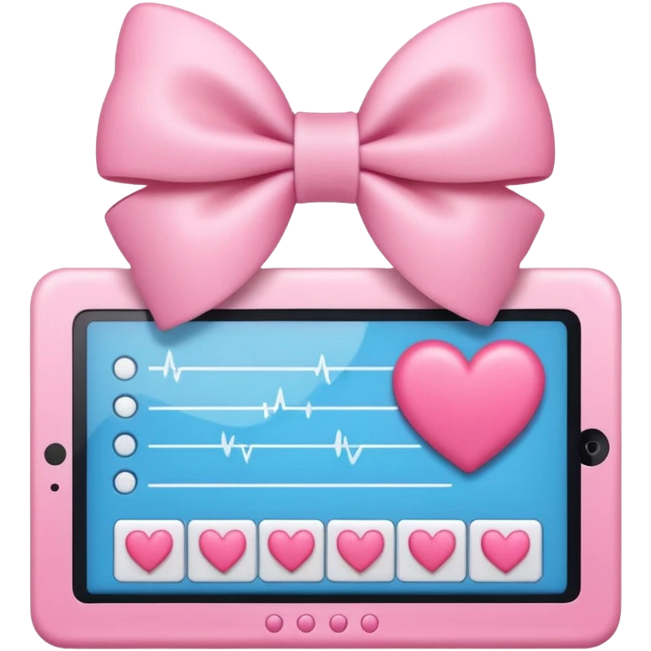 Pink and girly for ultrasound notes emoji