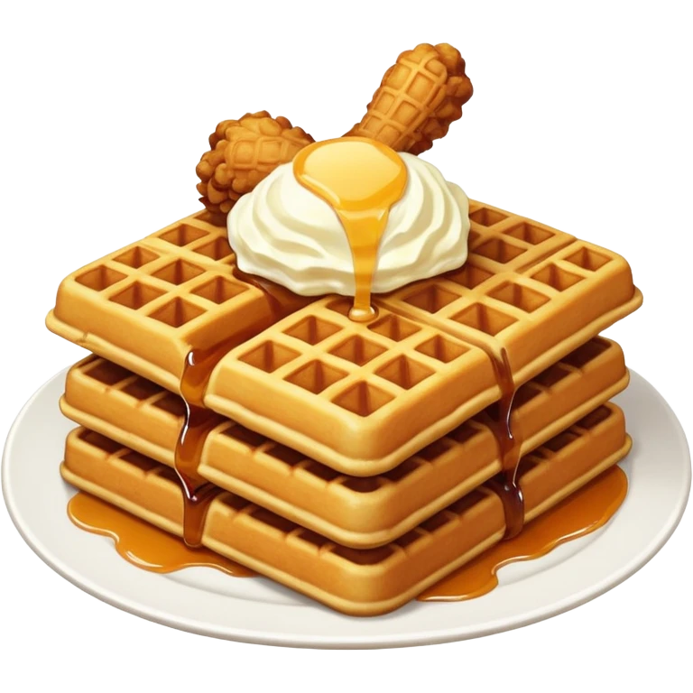 Chicken & waffles emoji