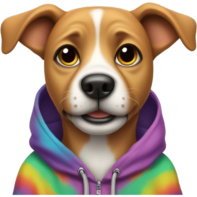Dog wearing hoodie  emoji