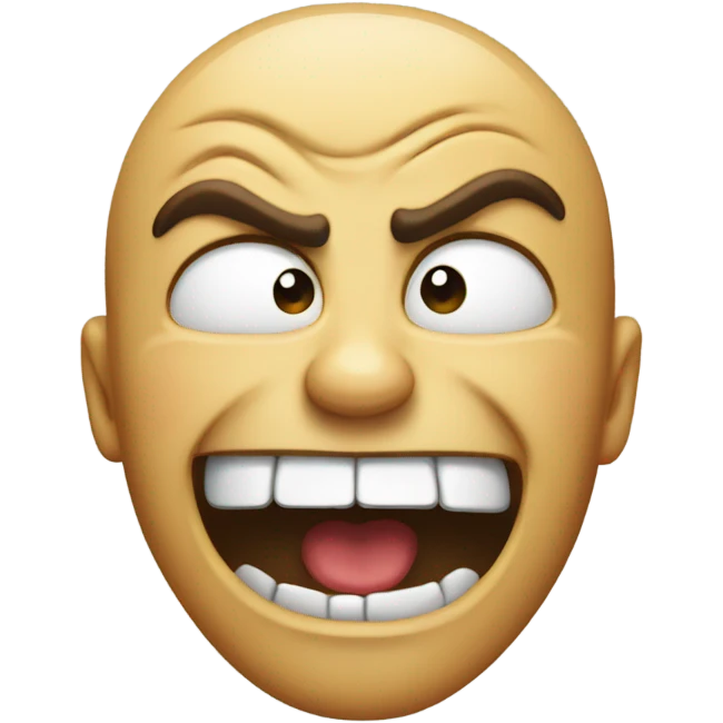 Angry face laughing emoji