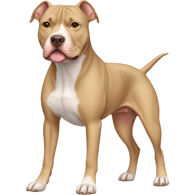 Beige pitbull full body emoji