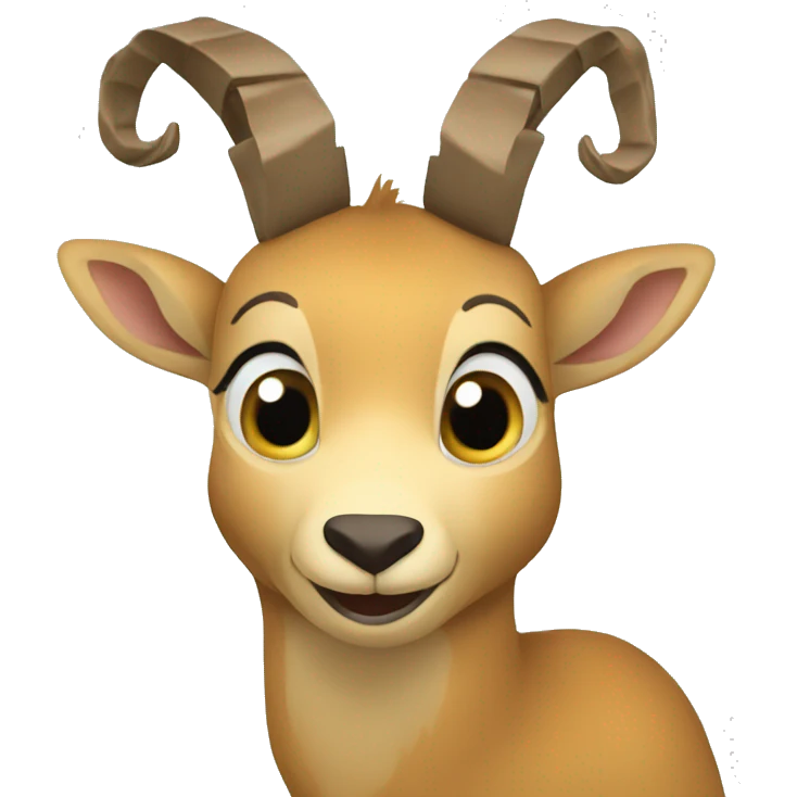 happy chamois holding gift emoji