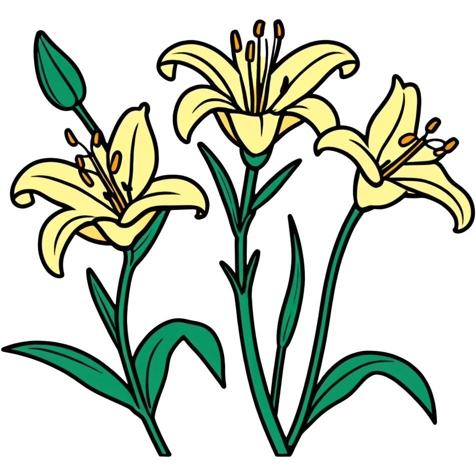 Lilies  emoji