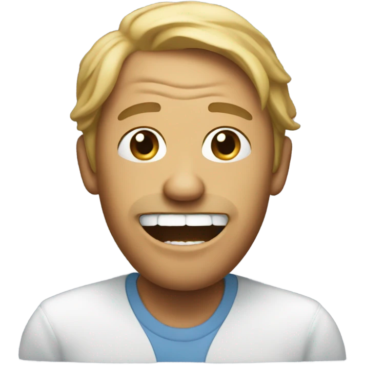 Man talking with floppy teeth  emoji