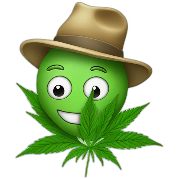 Smoking medical marijuana emoji
