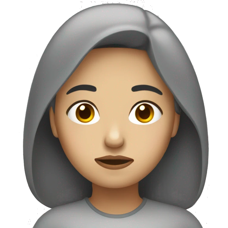 una mujer blanca triste emoji