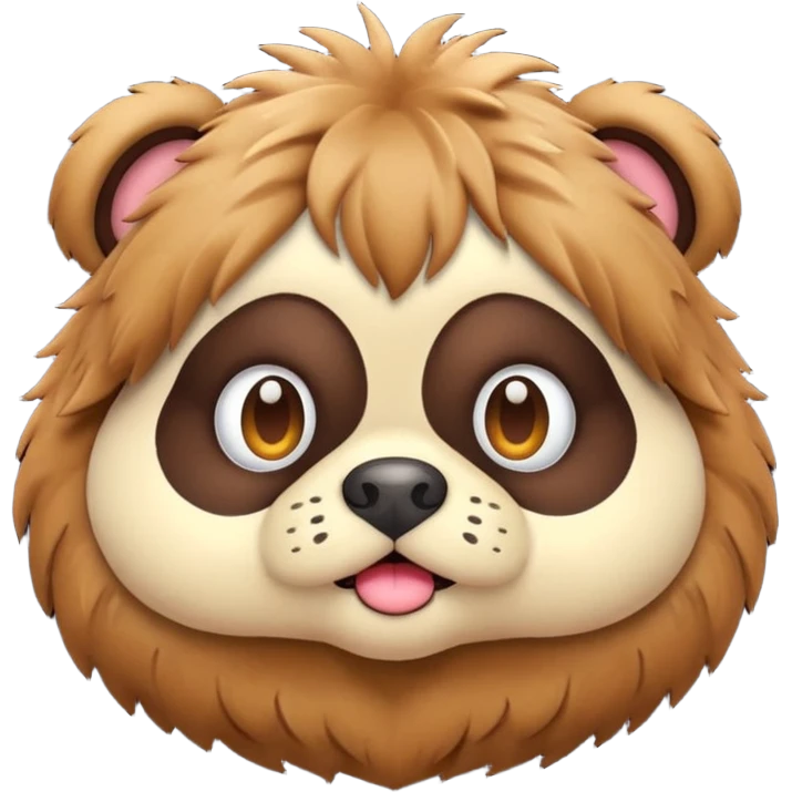 Pug × French Bulldog (Frug) with brown fur. I'd like a 3D emoji emoji