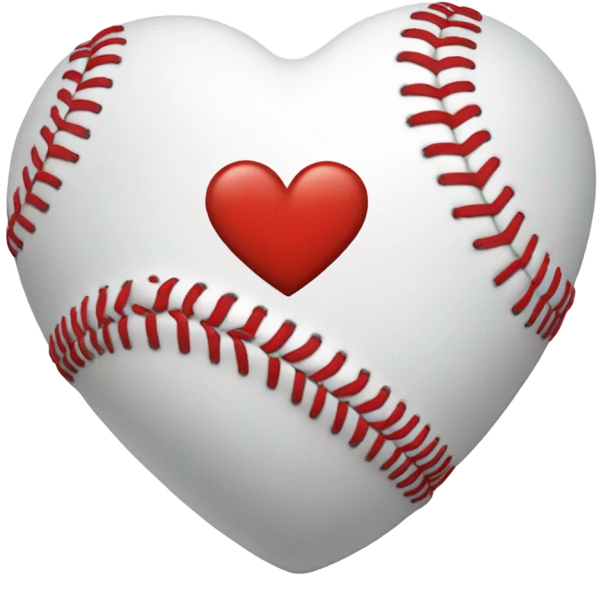 heart shape baseball emoji