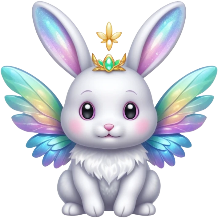 Fairy glitter bunny with Wings  emoji
