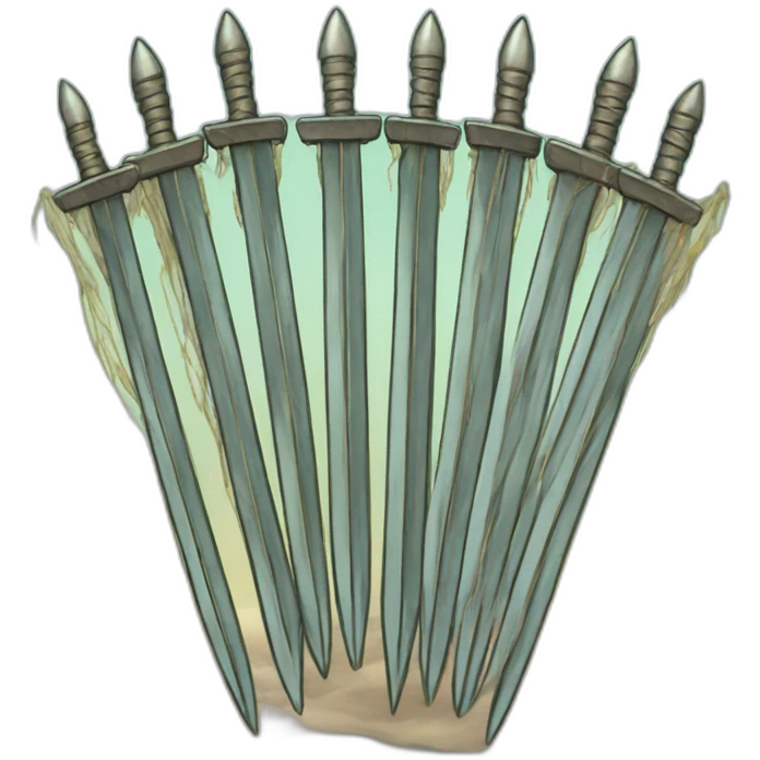 Ten of swords tarot card emoji