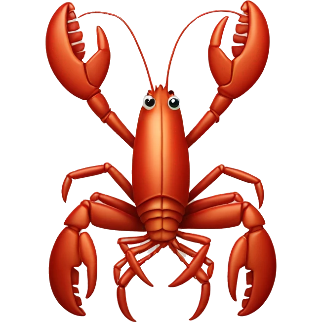 A lobster making a heart with his hands emoji