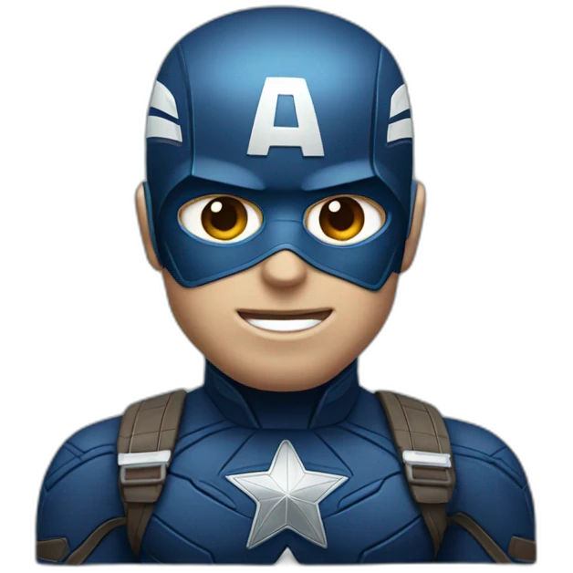 Captain America with face mask emoji