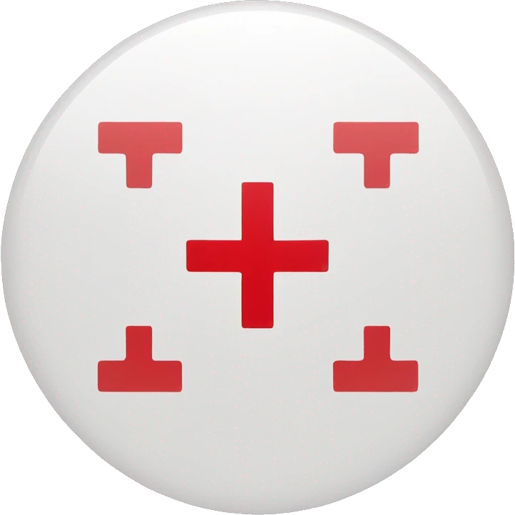 white plus icon on red circle emoji