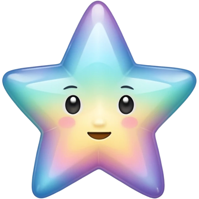 A shiny glossy pastel star emoji