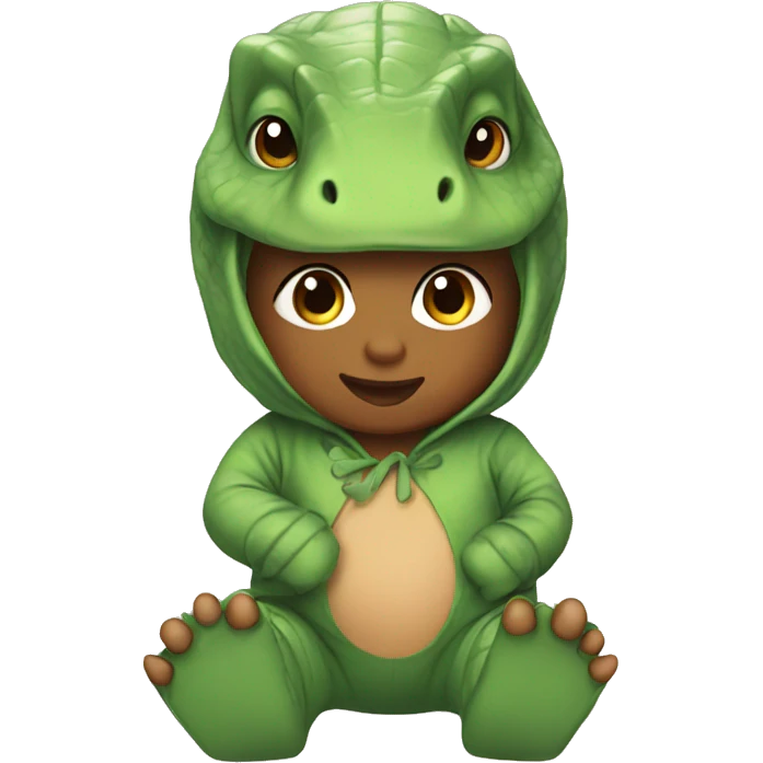 Baby with dinosaur outfit emoji