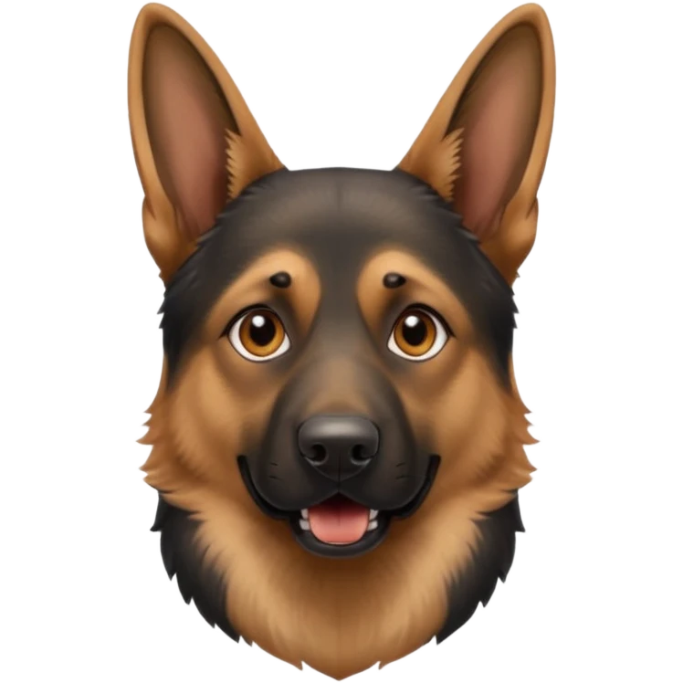 german shepard head only barkingg emoji