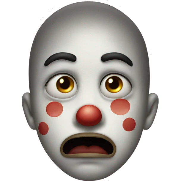 a clown crying with visible tears emoji