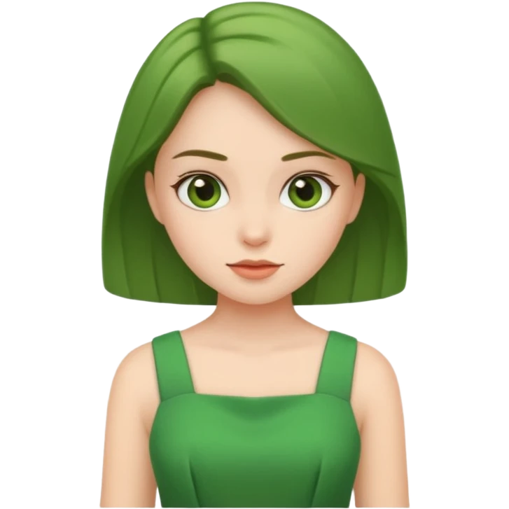 girl in green dress emoji