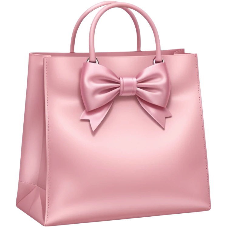 light pink shopping bag with bow emoji | AI Emoji Generator emoji