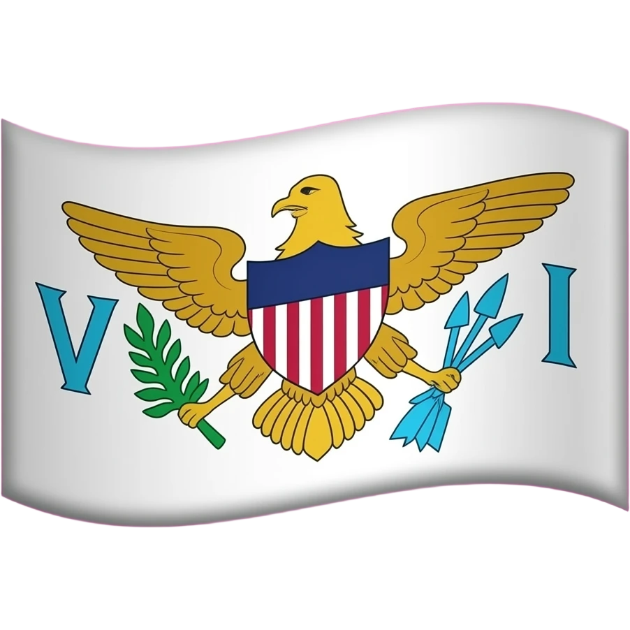 the us virgin islands flag but its pink and neon instead of pure white emoji