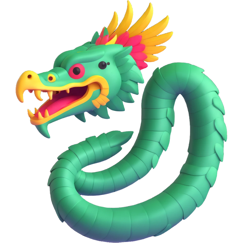 Quetzalcoatl feathered serpent emoji
