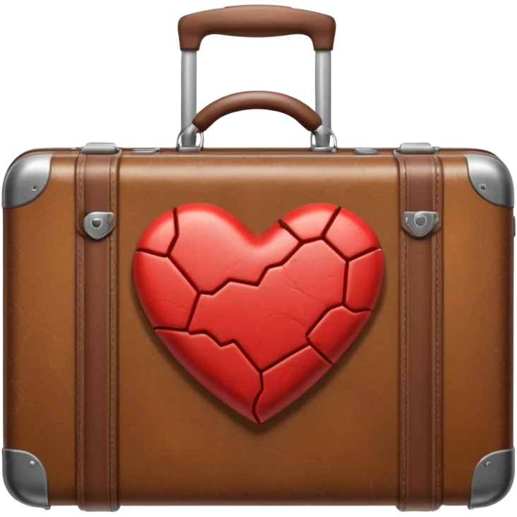 suitcase themed heart emoji