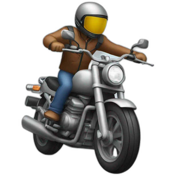 motorbike wheeling emoji