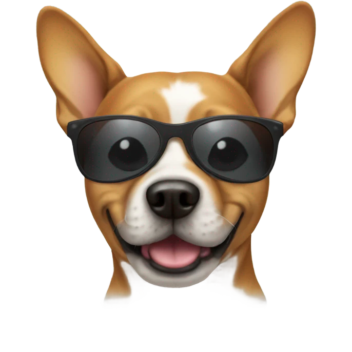 Dog wearing sunglasses  emoji