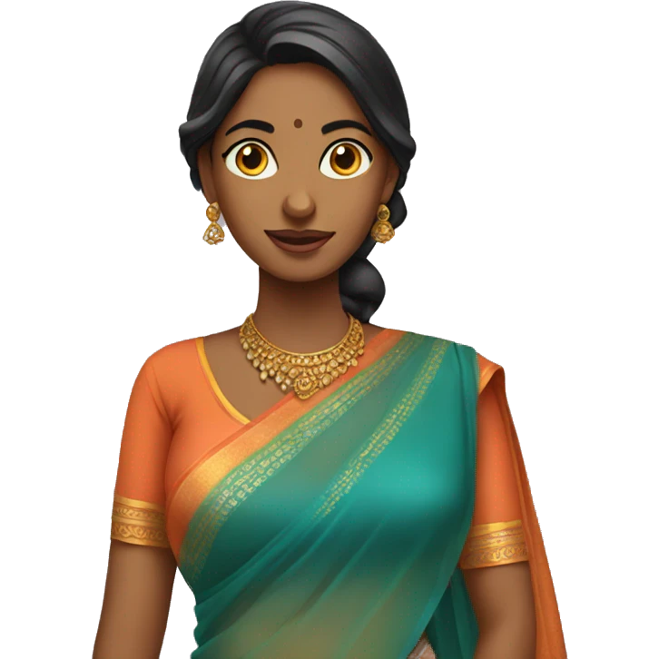 Indian women wearing saree emoji