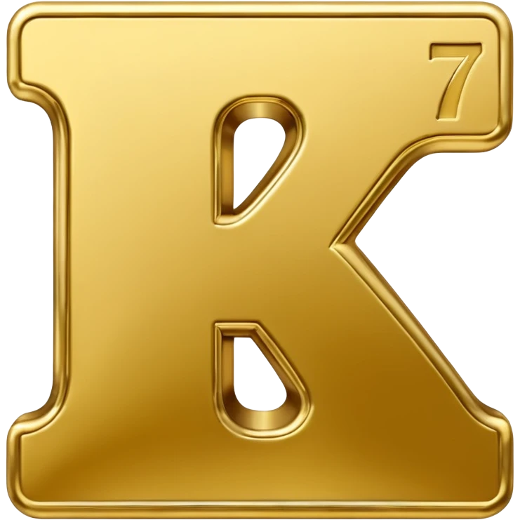 Create a shiny, lucky-themed emoji of the number 7 for a scratch card design — symbolizing winning and excitement.  
 emoji