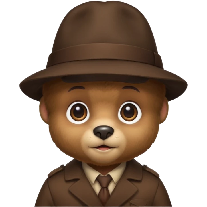 bear baby detective emoji