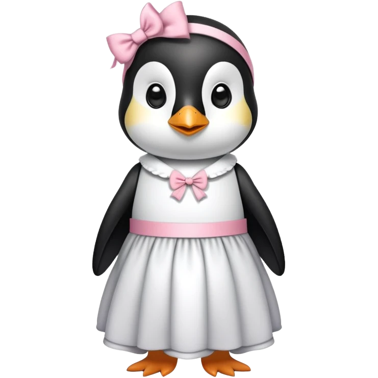 Pinguin das sich als Mädchen verkleidet emoji