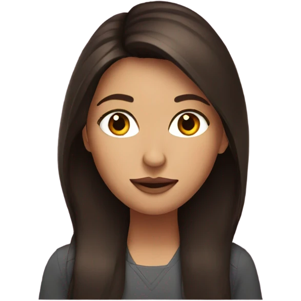 Brunette girl emoji