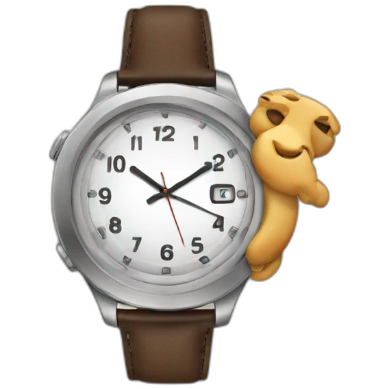Lazy with luxe watch emoji