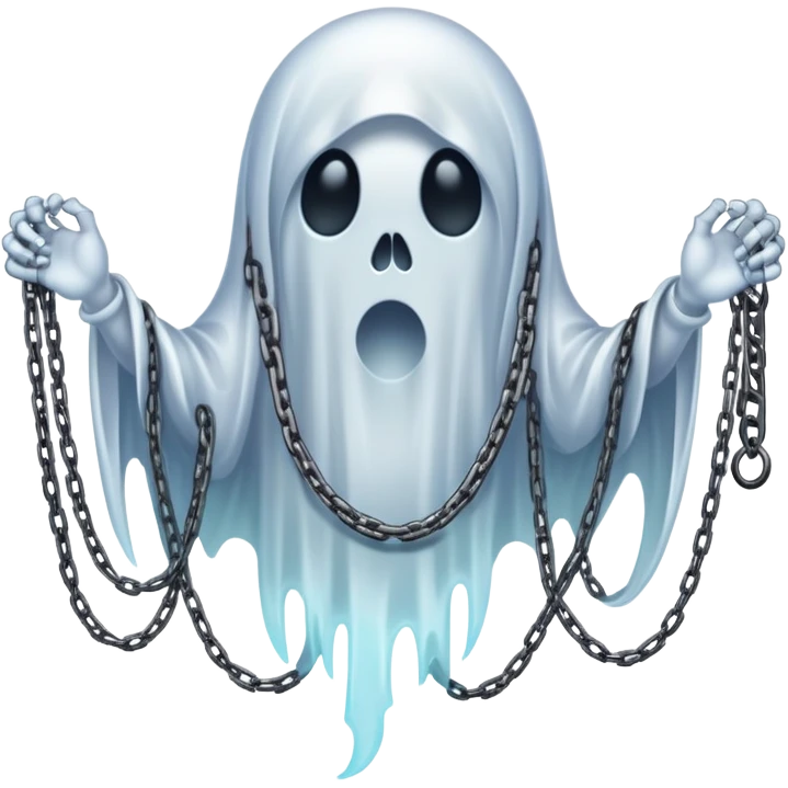 ghostly specter with chains emoji