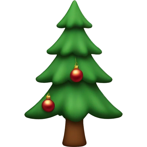 Christmas tree with brown ornaments emoji