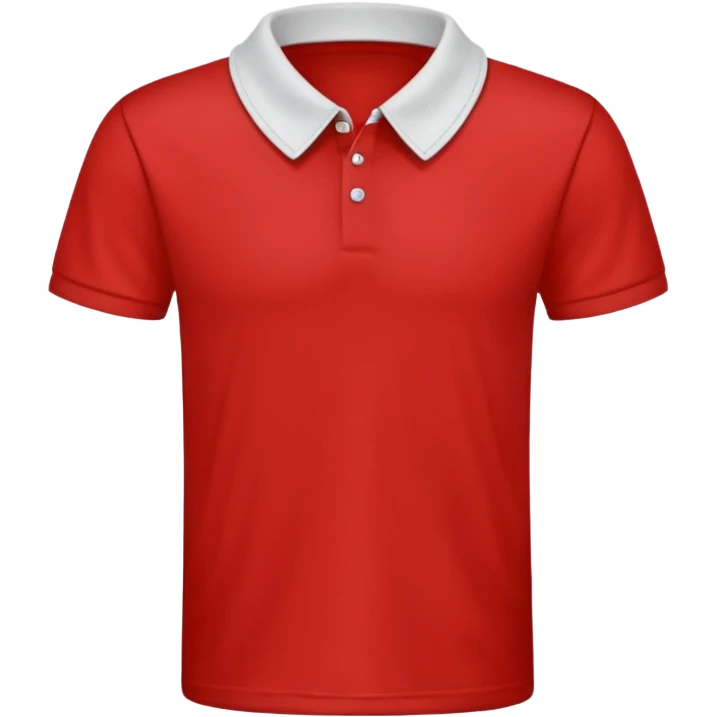Red t shirt with collar emoji
