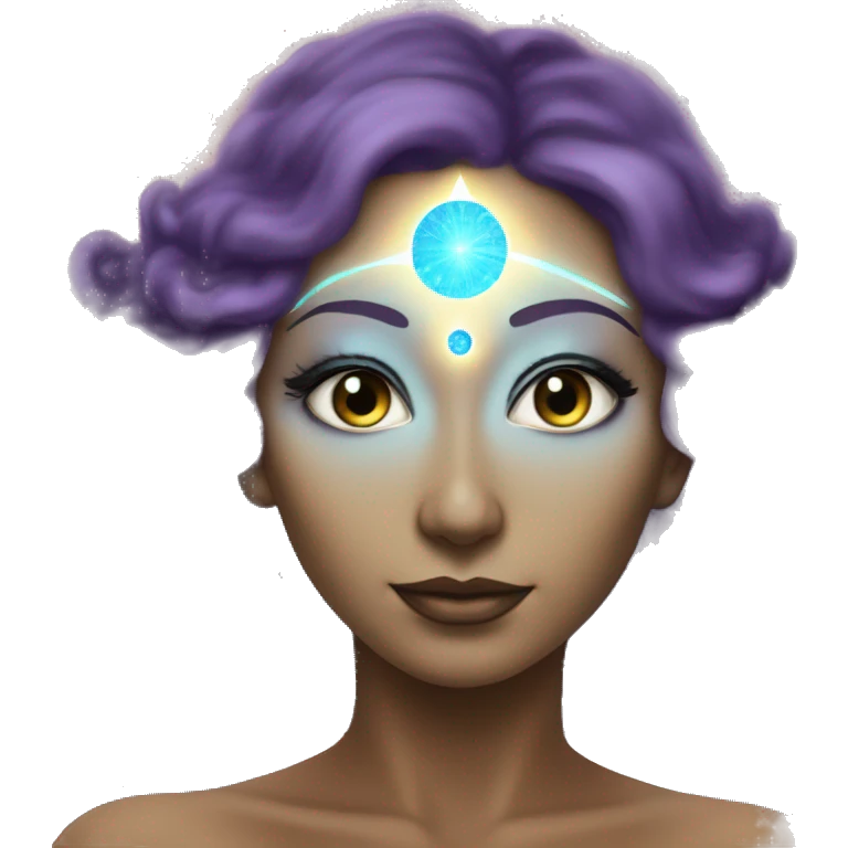 Pleiadian radiant glowing diva woman female third eye emoji