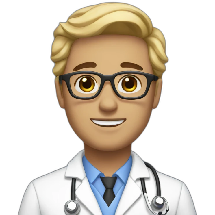 Aesthetic doctor saying hello emoji