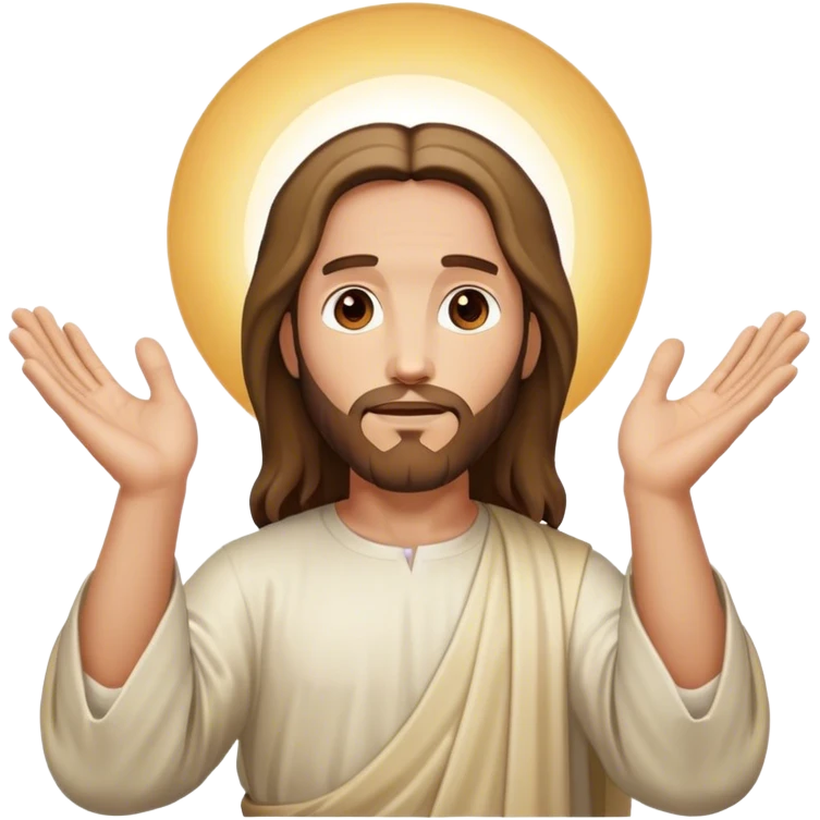 Jesus with hands out emoji