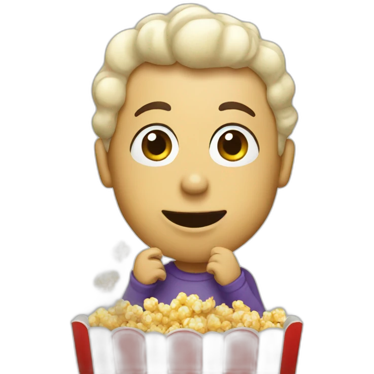 Eating popcorn emoji