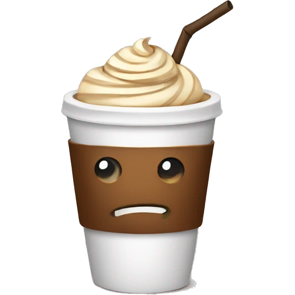 Coffee with a bow on the straw emoji