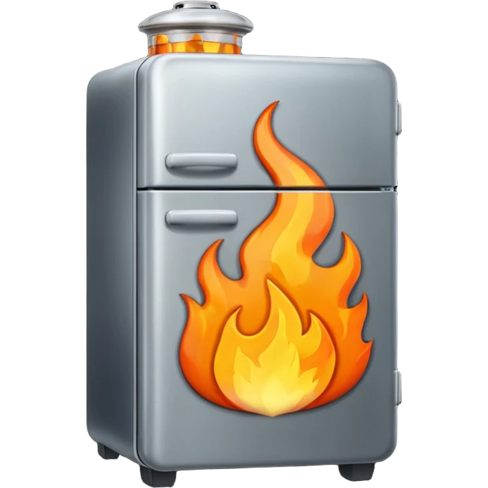 Fridge on fire emoji