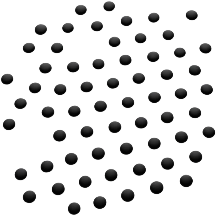 a lot of dots moving from left to right until they hit a line and only a few dots emerge emoji