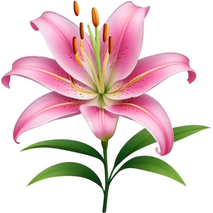 pink lily emoji