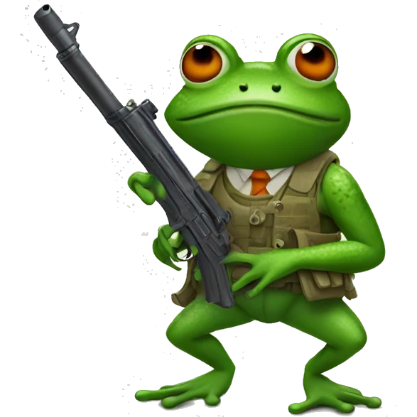 Frog with gun  emoji